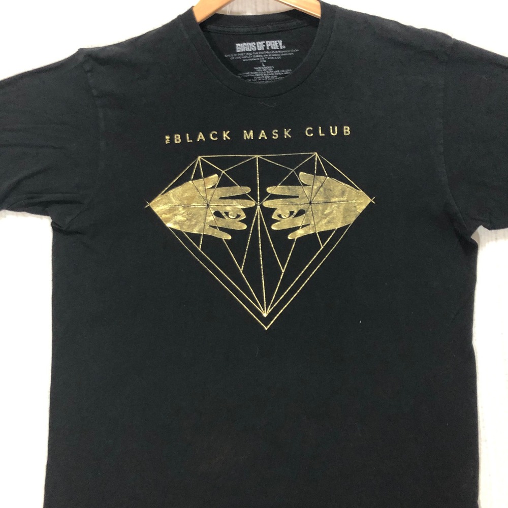 Birds of Prey‎ Black Mask Club Graphic Tee Movie T-Shirt Black Men's Size Large